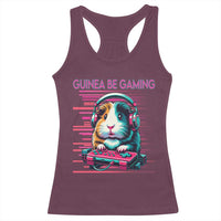 Funny Guinea Pig Video Game Player Gift Racerback Tank Top Guinea Be Gaming - Wonder Print Shop