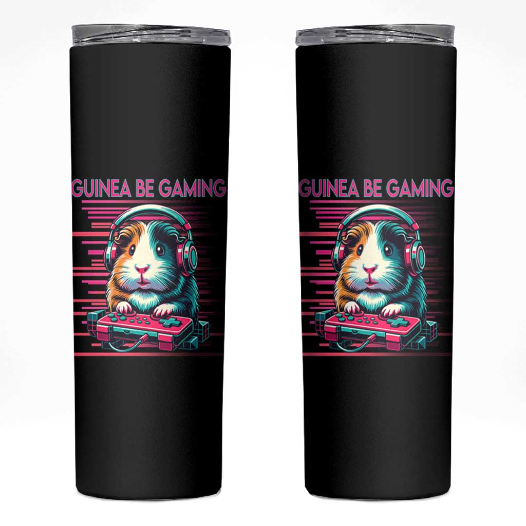 Funny Guinea Pig Video Game Player Gift Skinny Tumbler Guinea Be Gaming - Wonder Print Shop