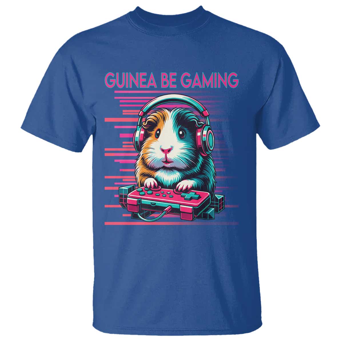 Funny Guinea Pig Video Game Player Gift T Shirt Guinea Be Gaming - Wonder Print Shop