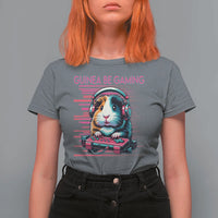 Funny Guinea Pig Video Game Player Gift T Shirt For Women Guinea Be Gaming - Wonder Print Shop