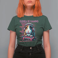 Funny Guinea Pig Video Game Player Gift T Shirt For Women Guinea Be Gaming - Wonder Print Shop