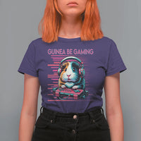 Funny Guinea Pig Video Game Player Gift T Shirt For Women Guinea Be Gaming - Wonder Print Shop