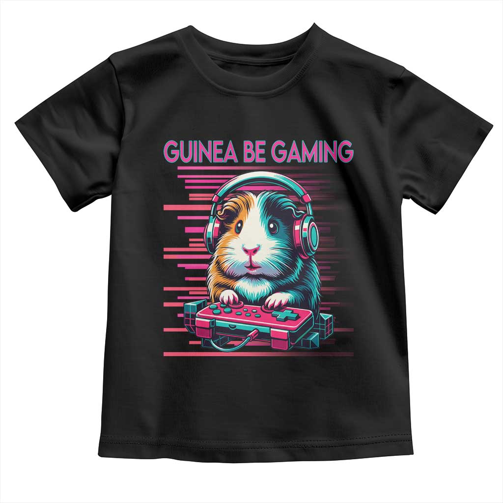 Funny Guinea Pig Video Game Player Gift Toddler T Shirt Guinea Be Gaming - Wonder Print Shop