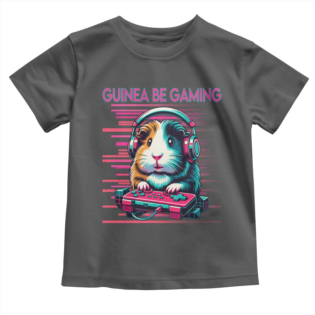 Funny Guinea Pig Video Game Player Gift Toddler T Shirt Guinea Be Gaming - Wonder Print Shop