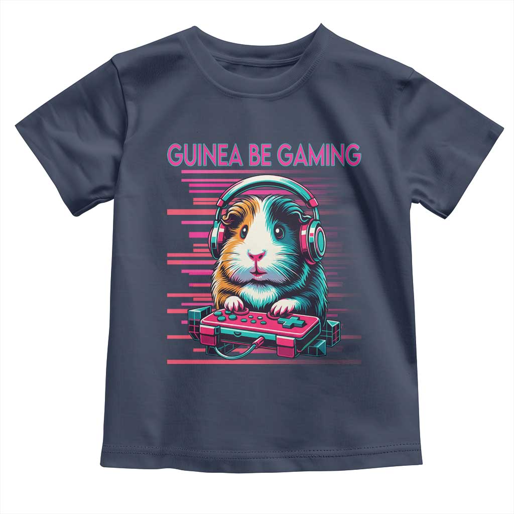 Funny Guinea Pig Video Game Player Gift Toddler T Shirt Guinea Be Gaming - Wonder Print Shop