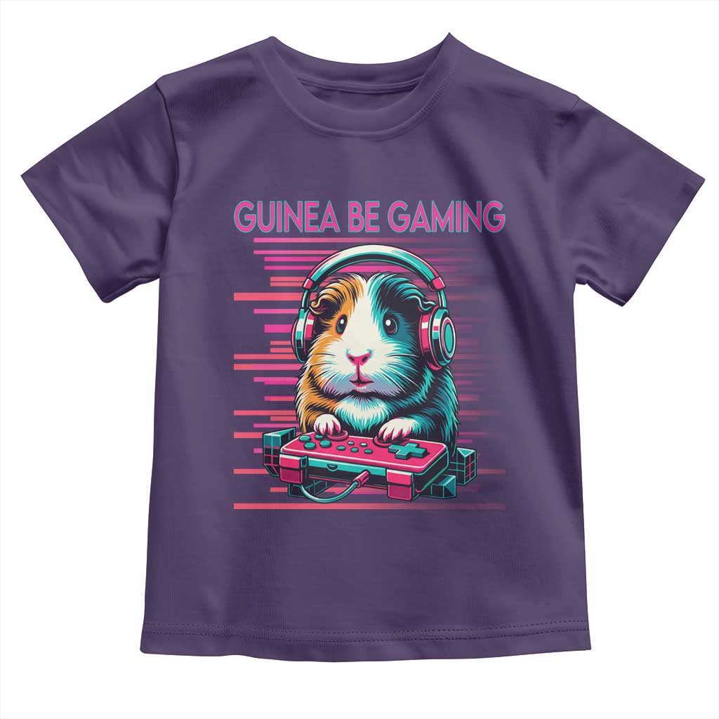 Funny Guinea Pig Video Game Player Gift Toddler T Shirt Guinea Be Gaming - Wonder Print Shop