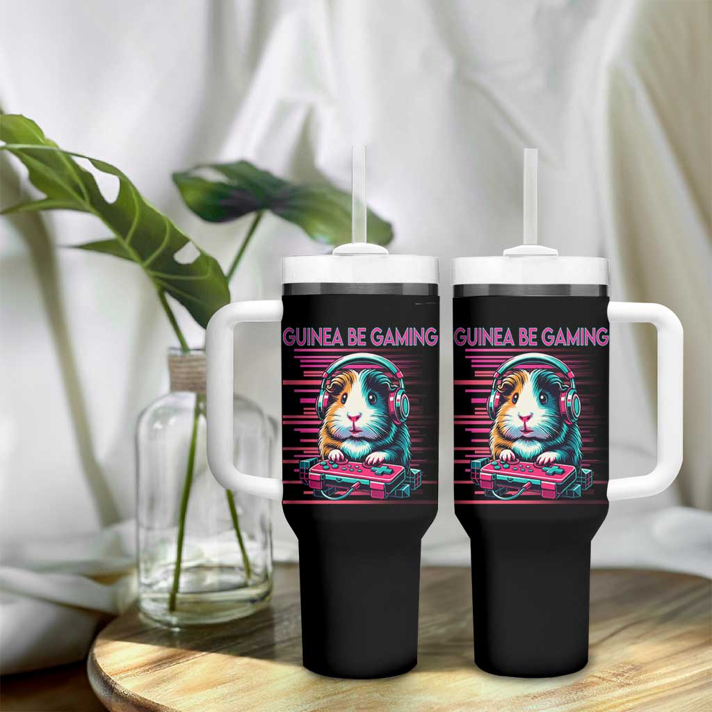 Funny Guinea Pig Video Game Player Gift Tumbler With Handle Guinea Be Gaming - Wonder Print Shop