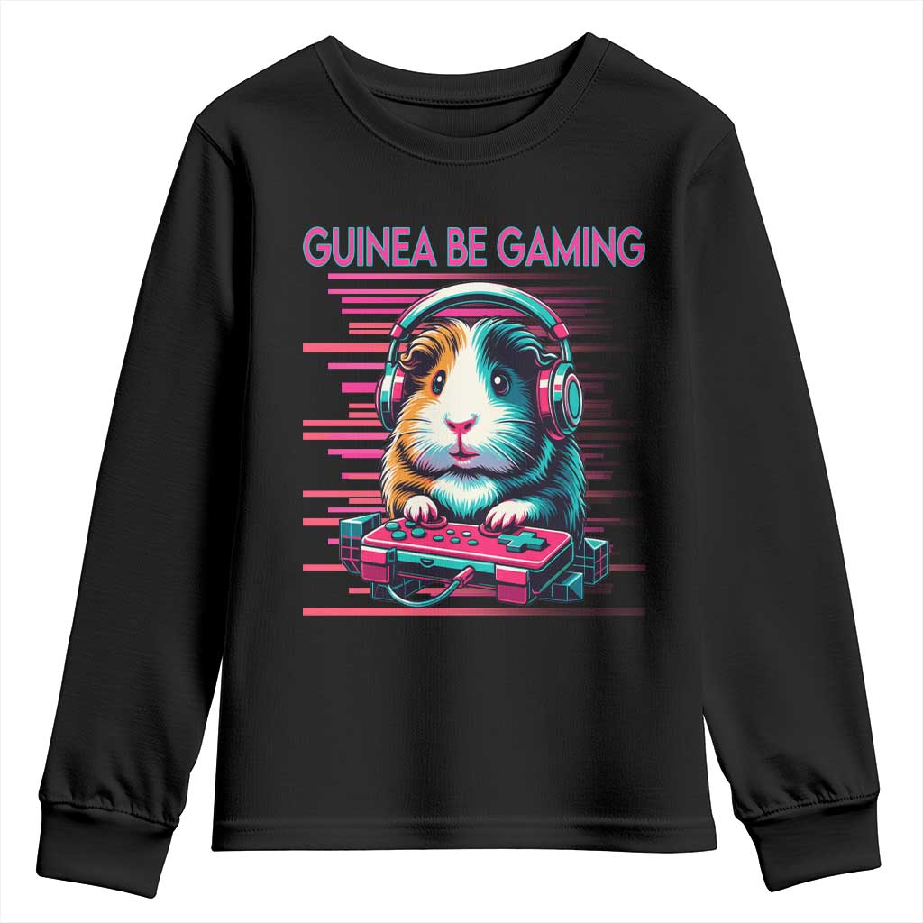 Funny Guinea Pig Video Game Player Gift Youth Sweatshirt Guinea Be Gaming - Wonder Print Shop