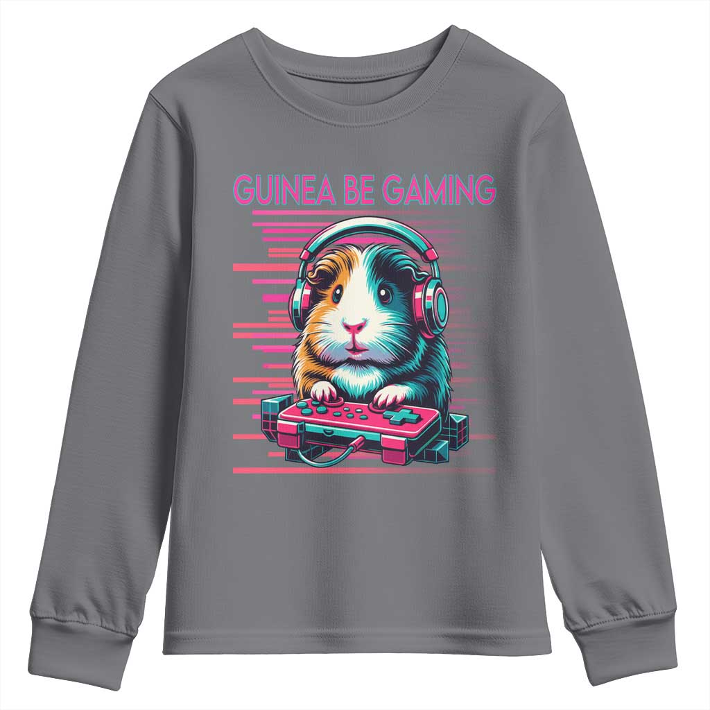 Funny Guinea Pig Video Game Player Gift Youth Sweatshirt Guinea Be Gaming - Wonder Print Shop