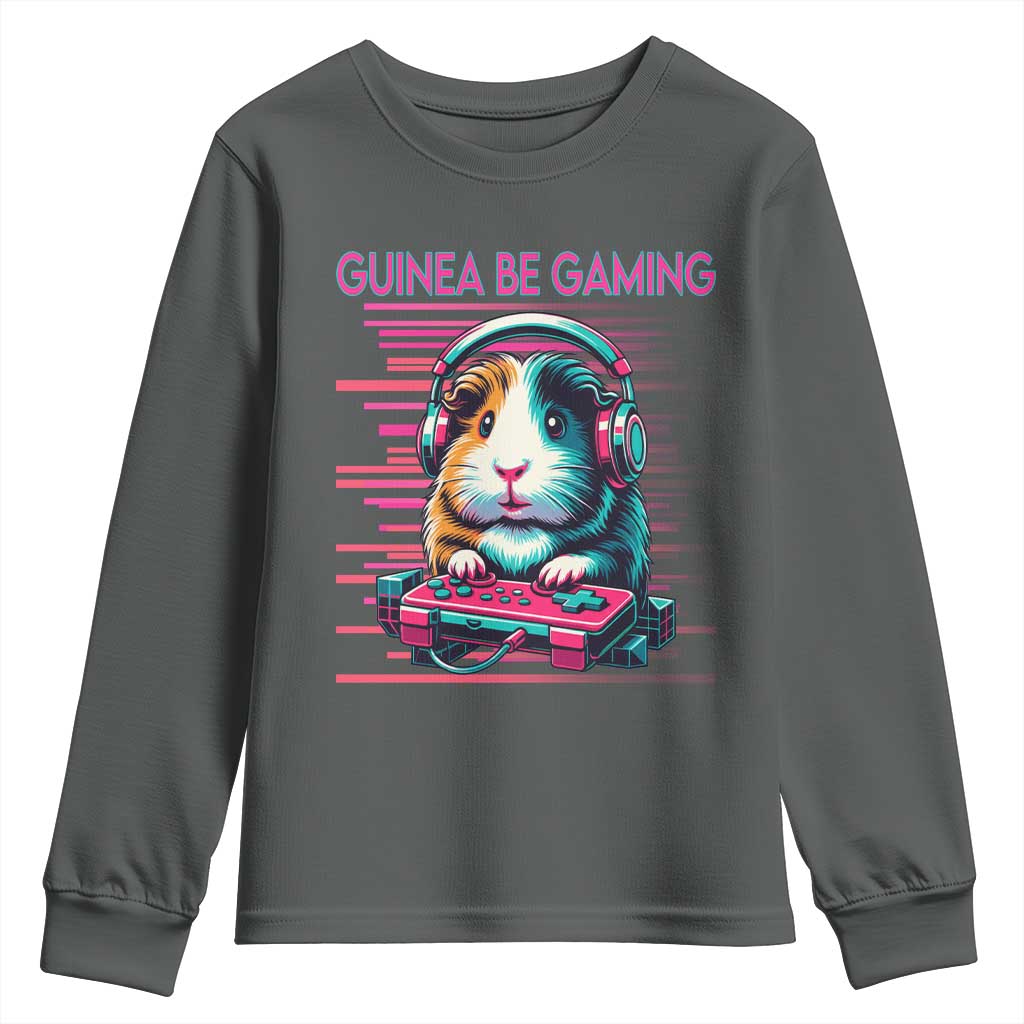 Funny Guinea Pig Video Game Player Gift Youth Sweatshirt Guinea Be Gaming - Wonder Print Shop