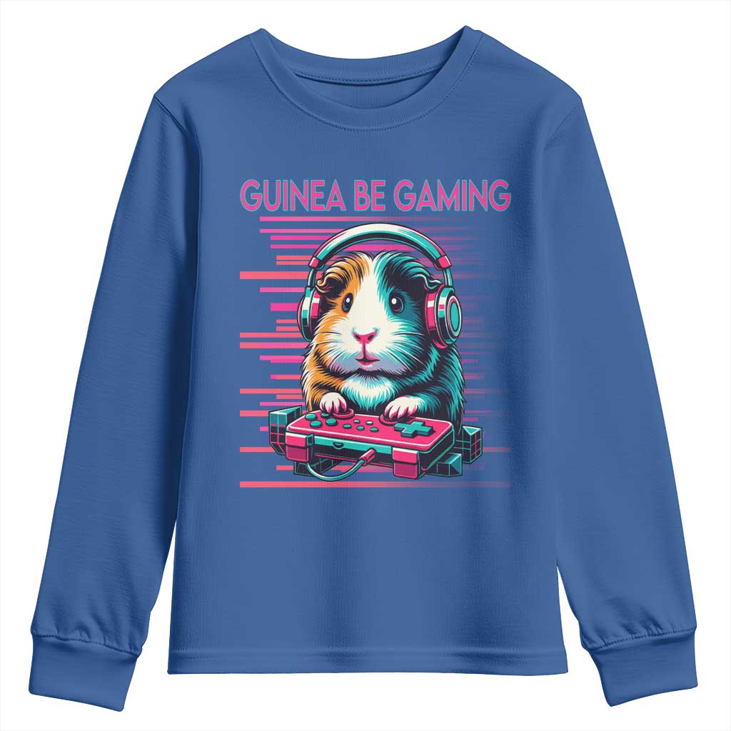 Funny Guinea Pig Video Game Player Gift Youth Sweatshirt Guinea Be Gaming - Wonder Print Shop