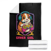 Guinea Pig Video Game Rodent Lover Throw Blanket Funny Gamers Girl Gift - Wonder Print Shop
