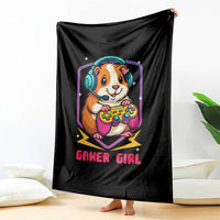 Guinea Pig Video Game Rodent Lover Throw Blanket Funny Gamers Girl Gift - Wonder Print Shop
