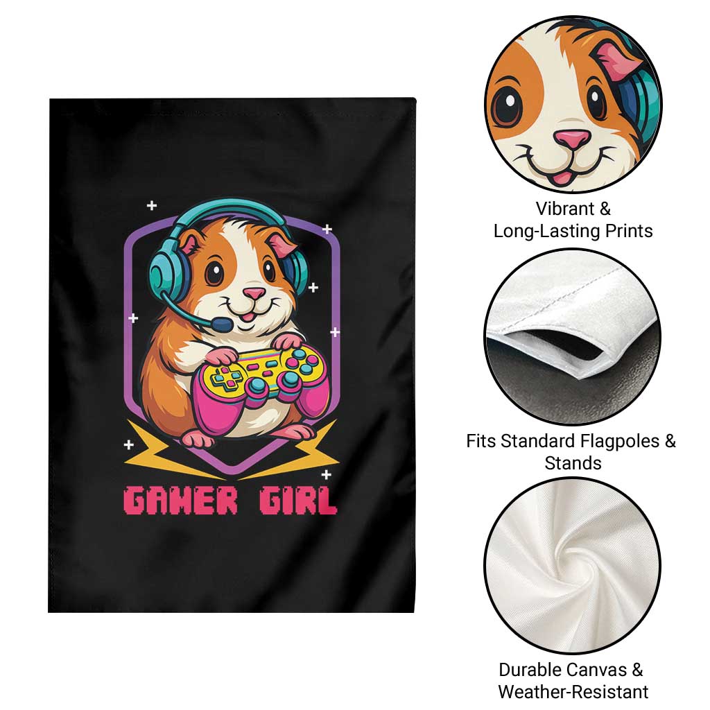 Guinea Pig Video Game Rodent Lover Garden Flag Funny Gamers Girl Gift - Wonder Print Shop