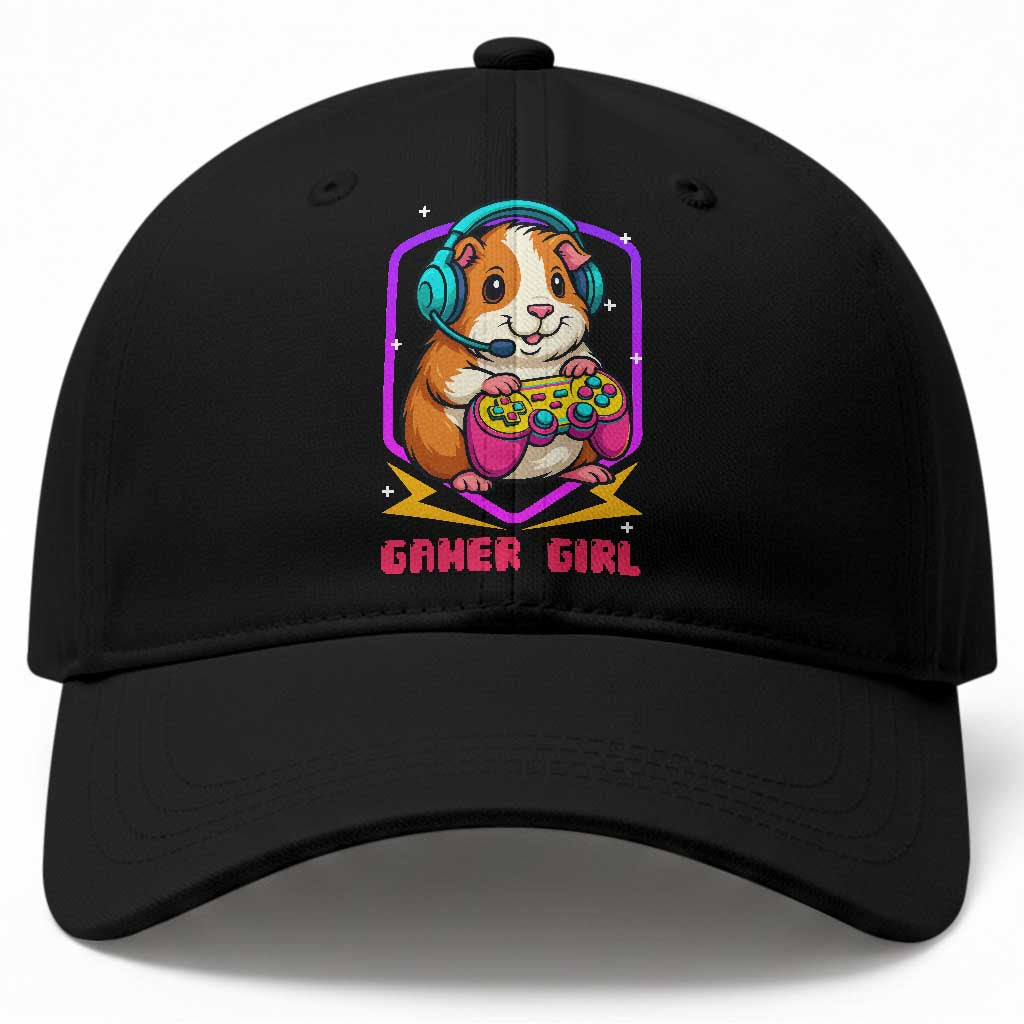 Guinea Pig Video Game Rodent Lover Baseball Cap Funny Gamers Girl Gift