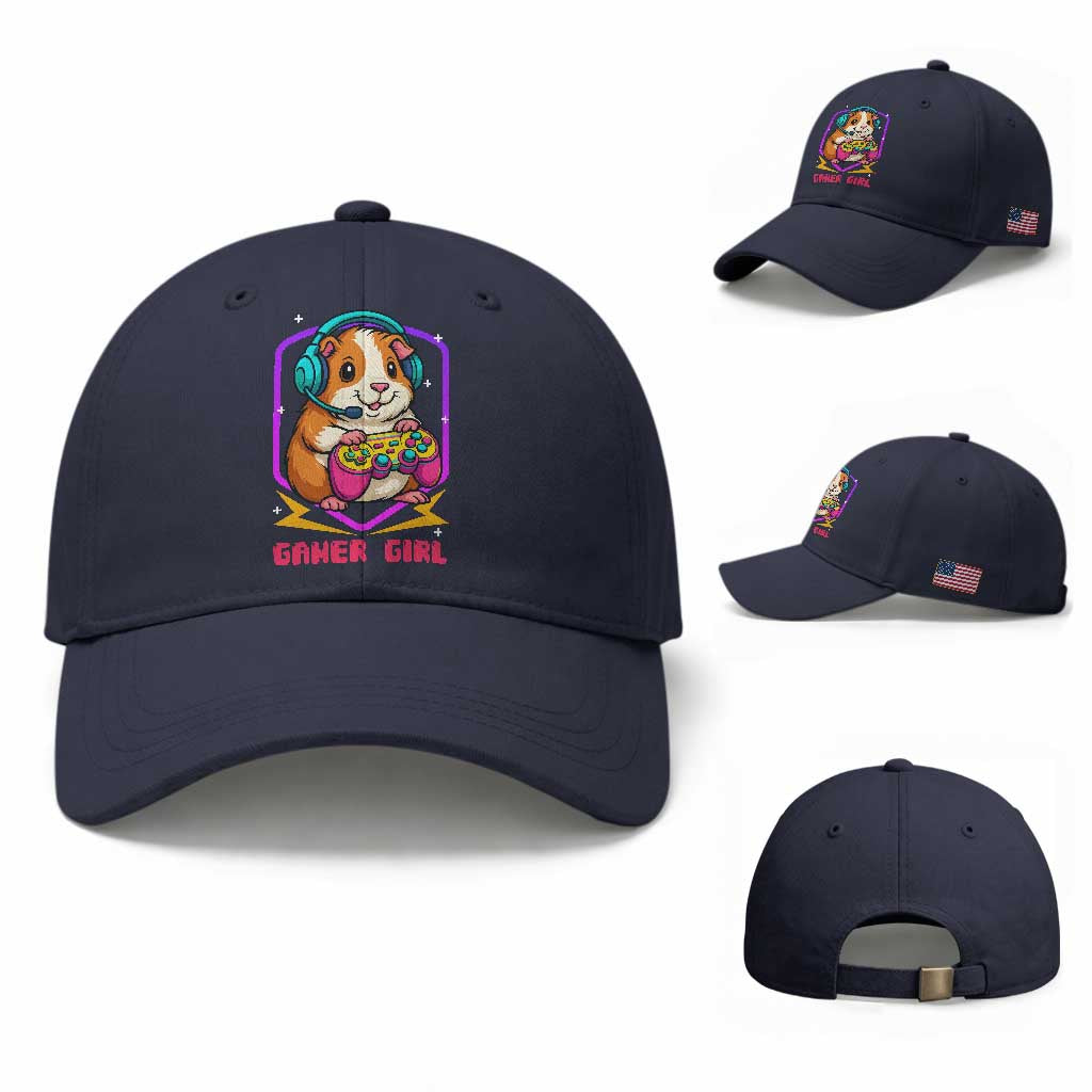 Guinea Pig Video Game Rodent Lover Baseball Cap Funny Gamers Girl Gift