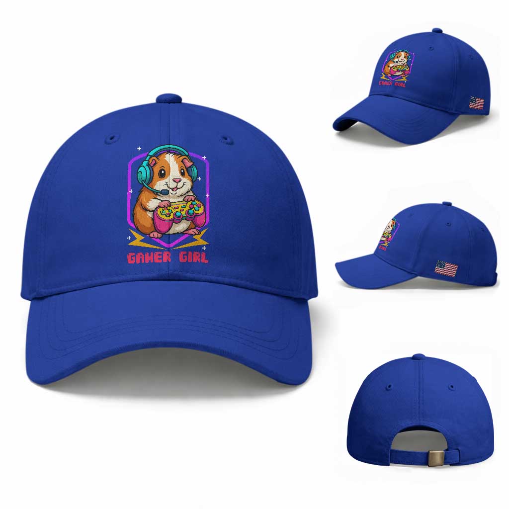 Guinea Pig Video Game Rodent Lover Baseball Cap Funny Gamers Girl Gift