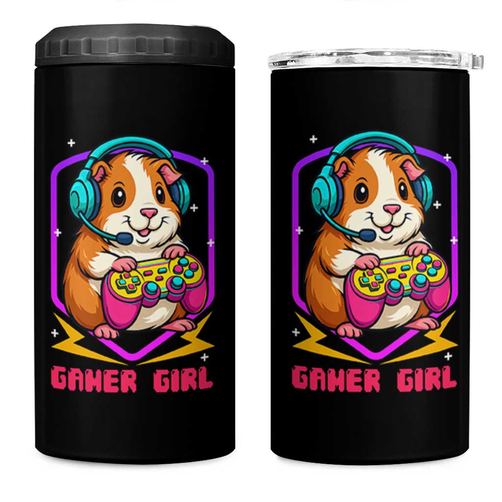 Guinea Pig Video Game Rodent Lover 4 in 1 Can Cooler Tumbler Funny Gamers Girl Gift - Wonder Print Shop