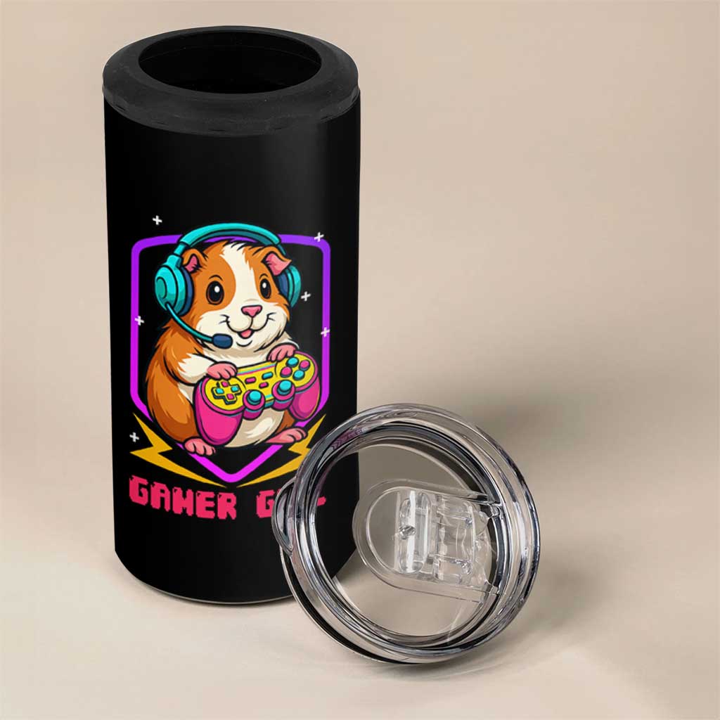 Guinea Pig Video Game Rodent Lover 4 in 1 Can Cooler Tumbler Funny Gamers Girl Gift - Wonder Print Shop