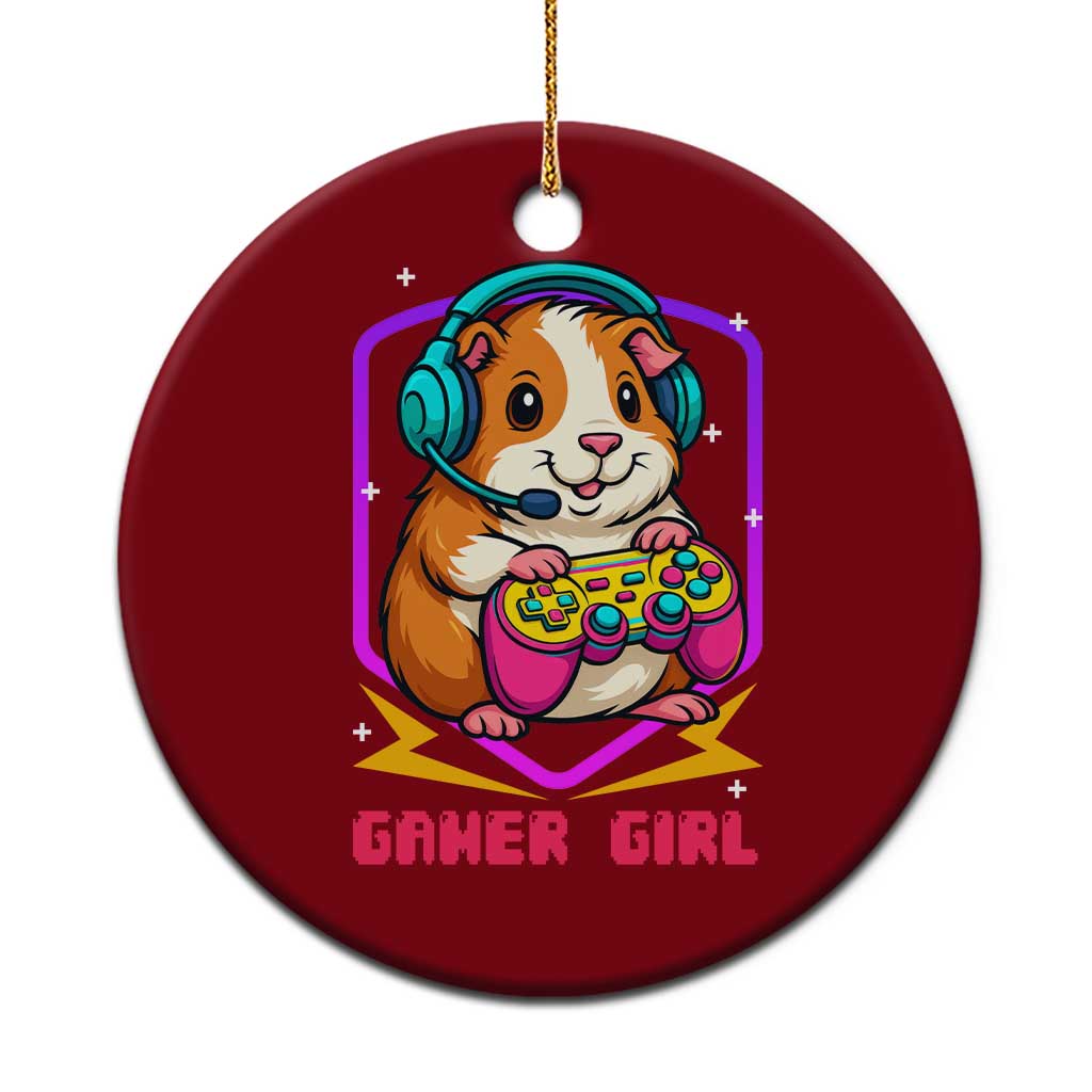 Guinea Pig Video Game Rodent Lover Ceramic Ornament Funny Gamers Girl Gift - Wonder Print Shop