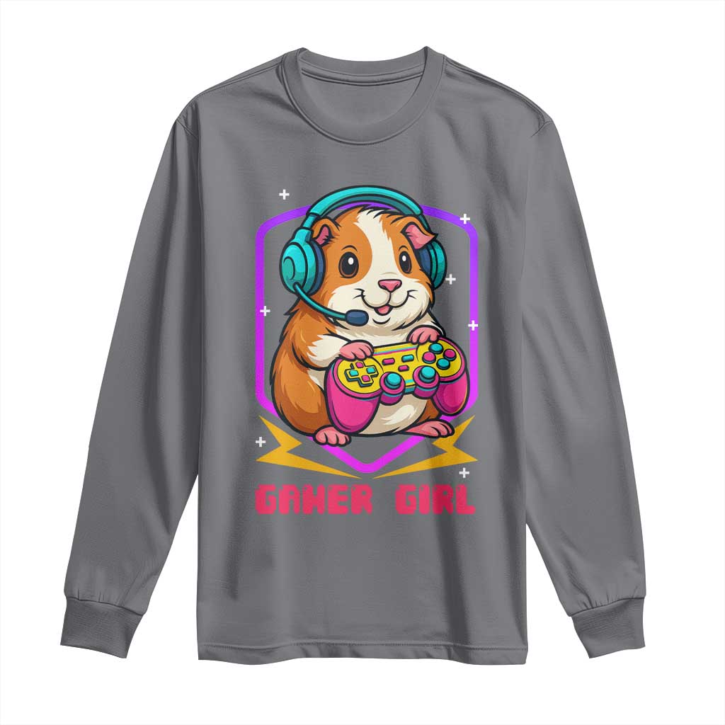 Guinea Pig Video Game Rodent Lover Long Sleeve Shirt Funny Gamers Girl Gift - Wonder Print Shop