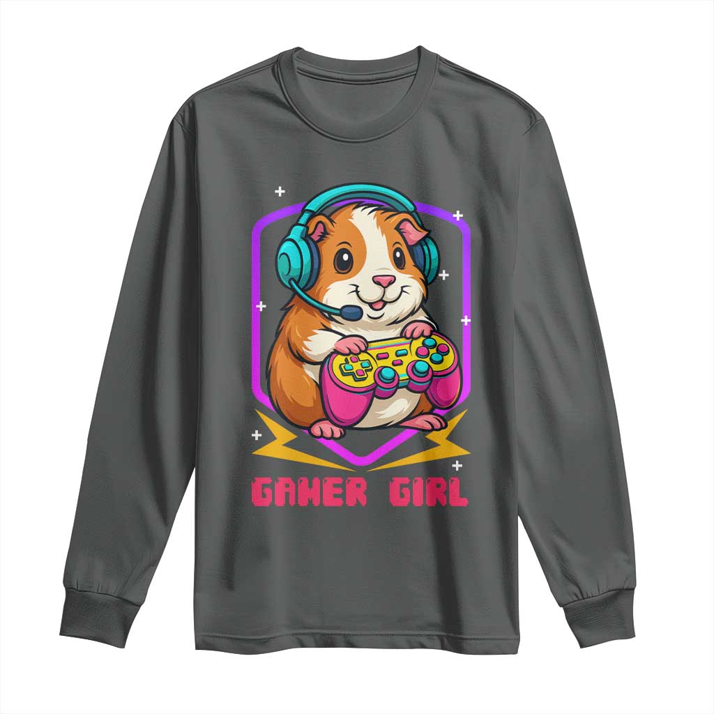 Guinea Pig Video Game Rodent Lover Long Sleeve Shirt Funny Gamers Girl Gift - Wonder Print Shop