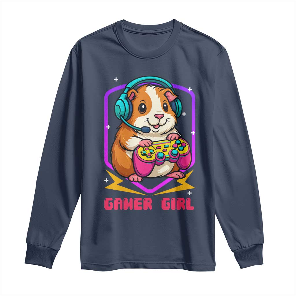 Guinea Pig Video Game Rodent Lover Long Sleeve Shirt Funny Gamers Girl Gift - Wonder Print Shop