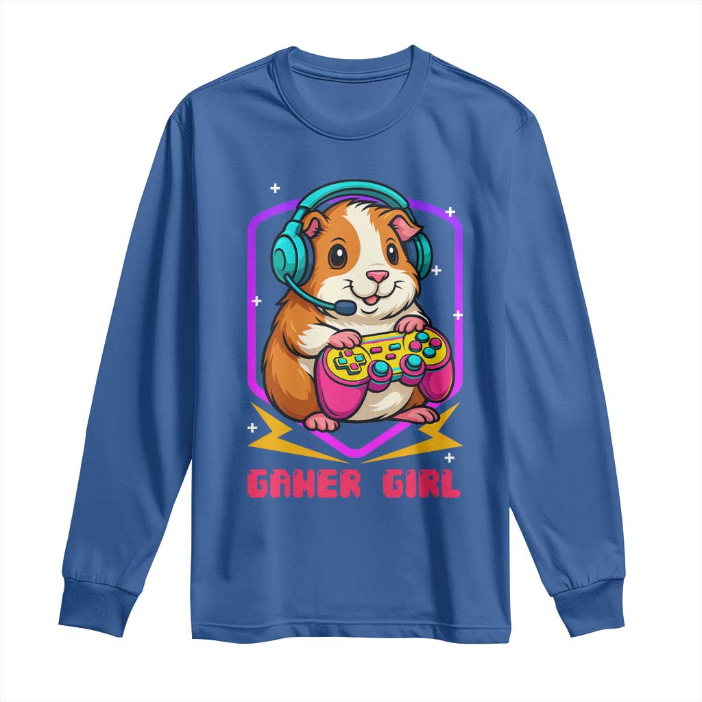 Guinea Pig Video Game Rodent Lover Long Sleeve Shirt Funny Gamers Girl Gift - Wonder Print Shop