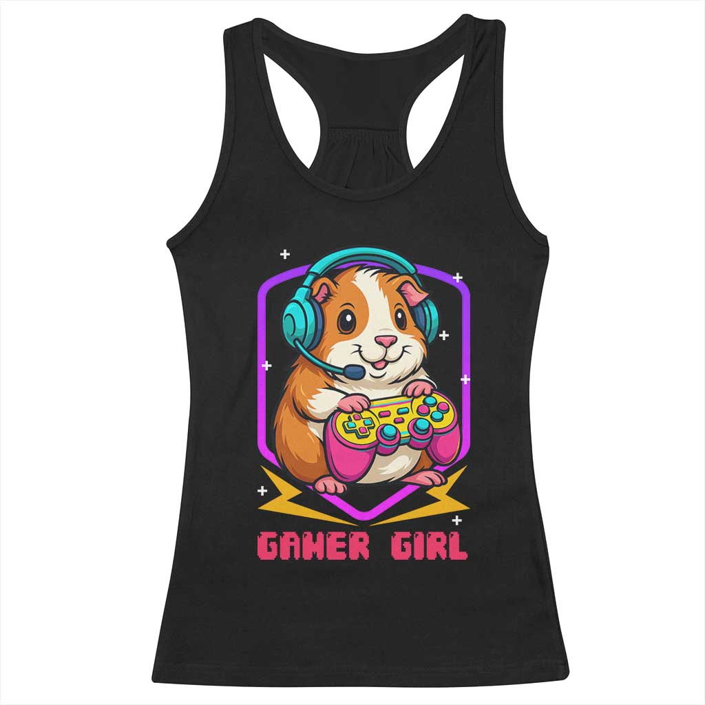 Guinea Pig Video Game Rodent Lover Racerback Tank Top Funny Gamers Girl Gift - Wonder Print Shop