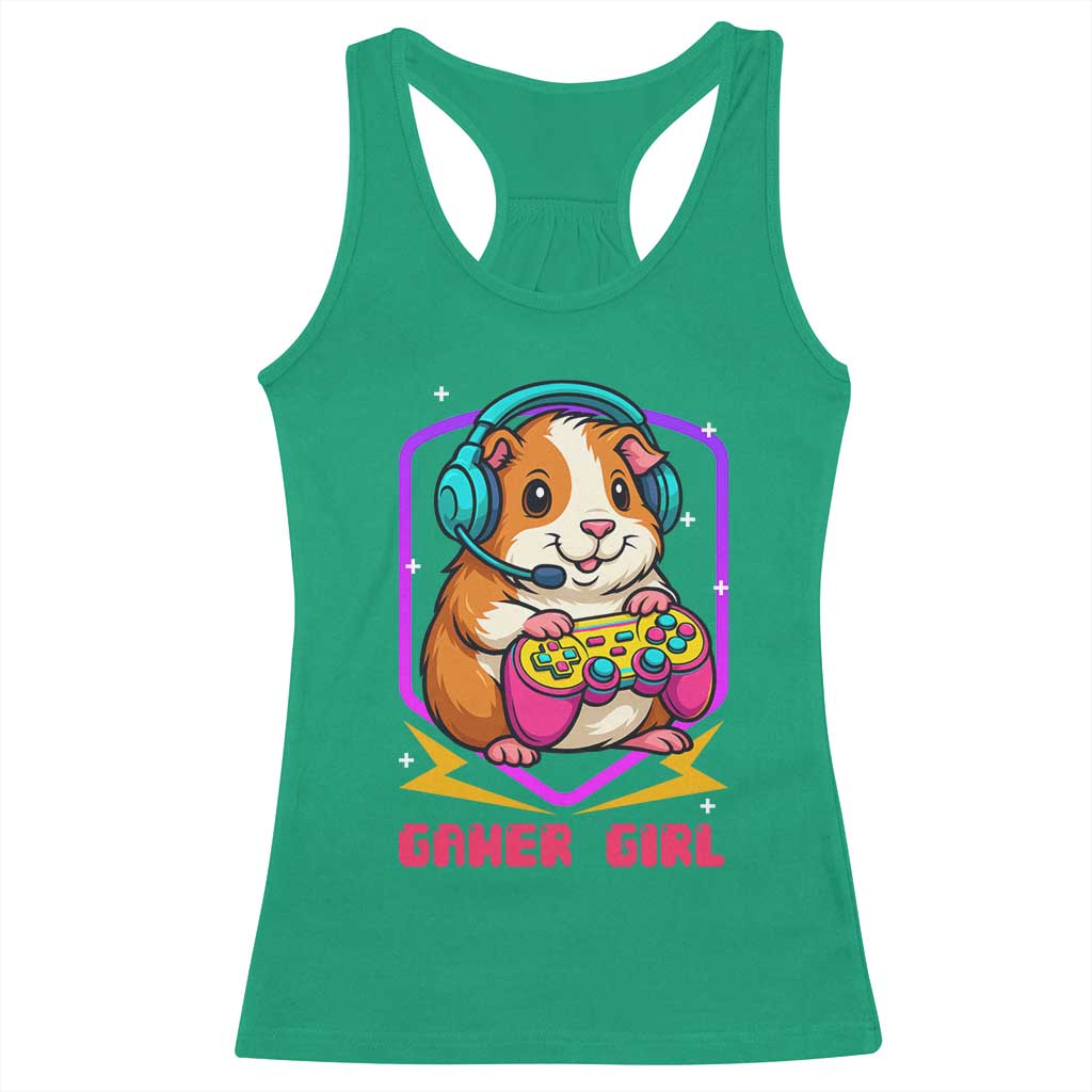 Guinea Pig Video Game Rodent Lover Racerback Tank Top Funny Gamers Girl Gift - Wonder Print Shop