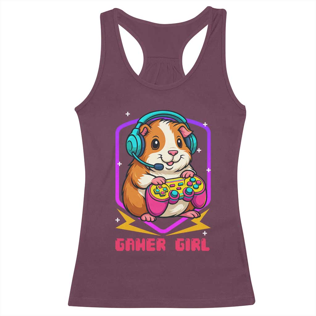 Guinea Pig Video Game Rodent Lover Racerback Tank Top Funny Gamers Girl Gift - Wonder Print Shop