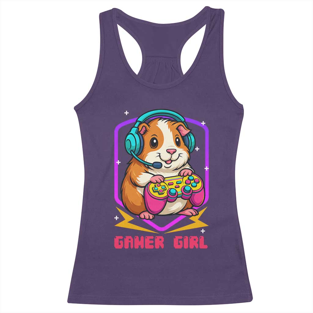 Guinea Pig Video Game Rodent Lover Racerback Tank Top Funny Gamers Girl Gift - Wonder Print Shop