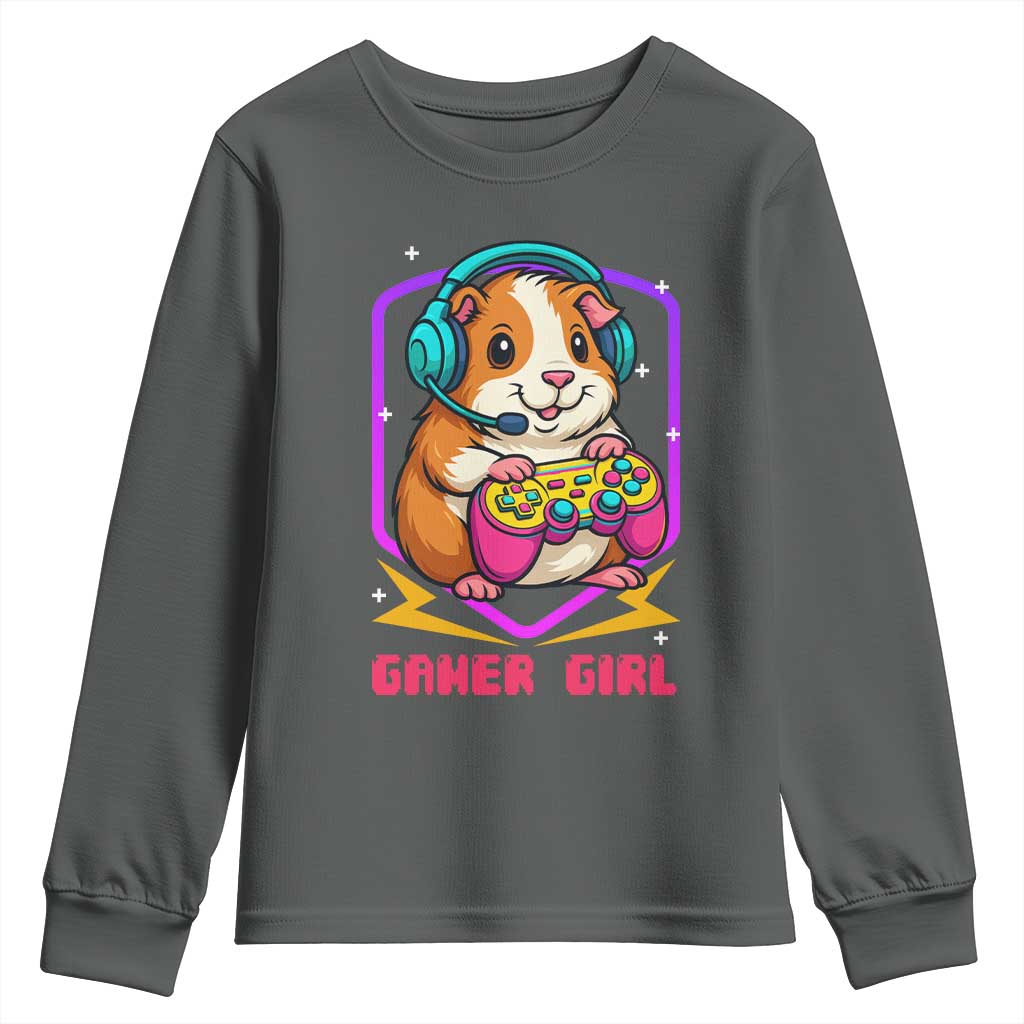 Guinea Pig Video Game Rodent Lover Youth Sweatshirt Funny Gamers Girl Gift - Wonder Print Shop