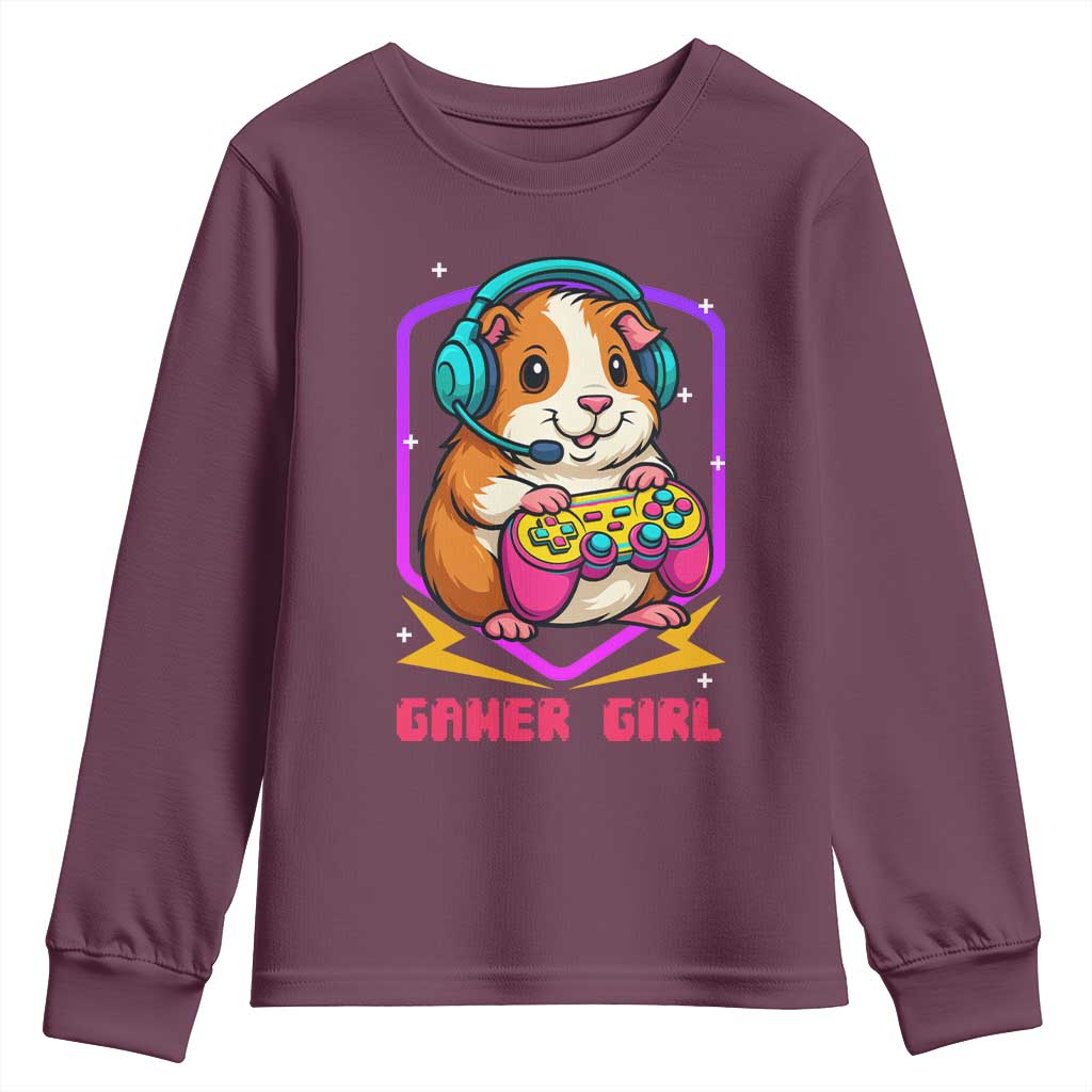 Guinea Pig Video Game Rodent Lover Youth Sweatshirt Funny Gamers Girl Gift - Wonder Print Shop