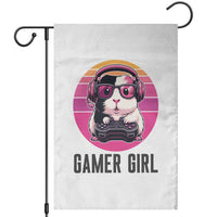Funny Guinea Pig Video Game Rodent Lover Garden Flag Gamers Girl Sunset Retro Gift - Wonder Print Shop