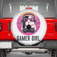 Funny Guinea Pig Video Game Rodent Lover Spare Tire Cover Gamers Girl Sunset Retro Gift - Wonder Print Shop