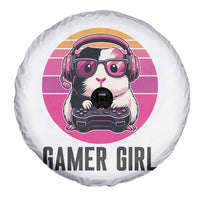 Funny Guinea Pig Video Game Rodent Lover Spare Tire Cover Gamers Girl Sunset Retro Gift - Wonder Print Shop