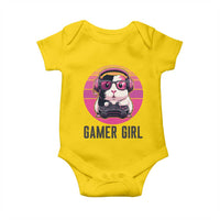 Funny Guinea Pig Video Game Rodent Lover Baby Onesie Gamers Girl Sunset Retro Gift - Wonder Print Shop
