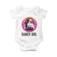 Funny Guinea Pig Video Game Rodent Lover Baby Onesie Gamers Girl Sunset Retro Gift - Wonder Print Shop