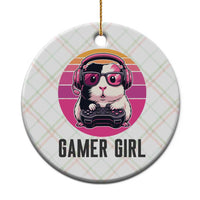 Funny Guinea Pig Video Game Rodent Lover Ceramic Ornament Gamers Girl Sunset Retro Gift - Wonder Print Shop