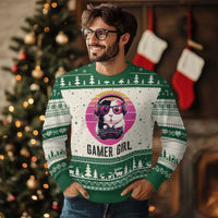 Funny Guinea Pig Video Game Rodent Lover Ugly Christmas Sweater Gamers Girl Sunset Retro Gift - Wonder Print Shop