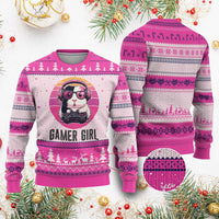 Funny Guinea Pig Video Game Rodent Lover Ugly Christmas Sweater Gamers Girl Sunset Retro Gift - Wonder Print Shop