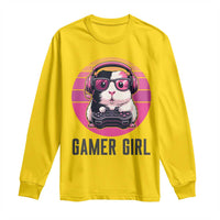 Funny Guinea Pig Video Game Rodent Lover Long Sleeve Shirt Gamers Girl Sunset Retro Gift - Wonder Print Shop