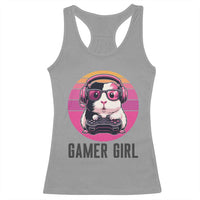 Funny Guinea Pig Video Game Rodent Lover Racerback Tank Top Gamers Girl Sunset Retro Gift - Wonder Print Shop