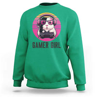 Funny Guinea Pig Video Game Rodent Lover Sweatshirt Gamers Girl Sunset Retro Gift - Wonder Print Shop