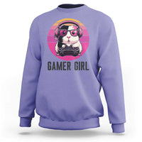 Funny Guinea Pig Video Game Rodent Lover Sweatshirt Gamers Girl Sunset Retro Gift - Wonder Print Shop