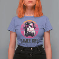 Funny Guinea Pig Video Game Rodent Lover T Shirt For Women Gamers Girl Sunset Retro Gift - Wonder Print Shop