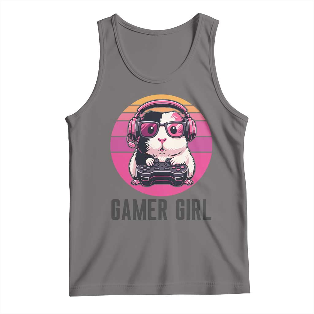 Funny Guinea Pig Video Game Rodent Lover Tank Top Gamers Girl Sunset Retro Gift - Wonder Print Shop