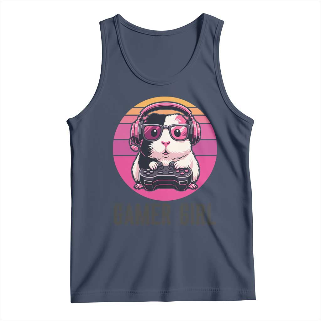 Funny Guinea Pig Video Game Rodent Lover Tank Top Gamers Girl Sunset Retro Gift - Wonder Print Shop