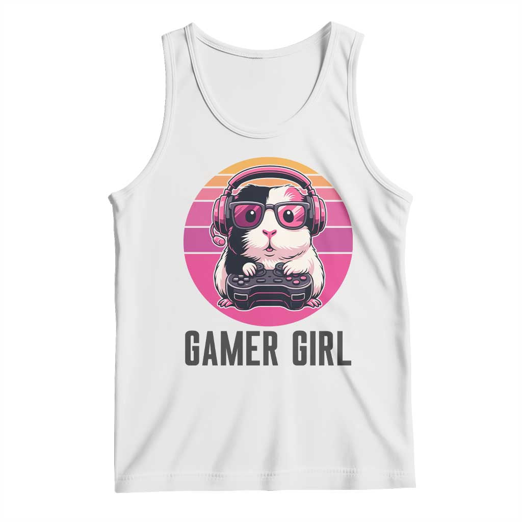 Funny Guinea Pig Video Game Rodent Lover Tank Top Gamers Girl Sunset Retro Gift - Wonder Print Shop